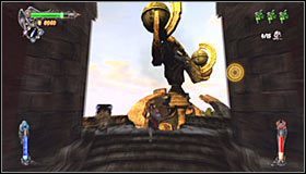 W celu zejścia z wieży podejdź w stronę dolnej części ekranu, a powinieneś zauważyć znajdujący się w tym miejscu nowy interaktywny zaczep #1 - Etap 1 - The Three Towers (4) | Rozdział 3 | Solucja Castlevania Lords of Shadow - Castlevania: Lords of Shadow - poradnik do gry