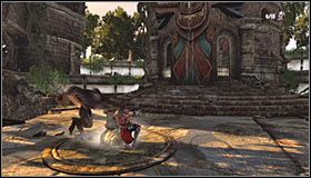 Skieruj się na arenę, na której znajduje się używany już wcześniej mechanizm #1 i spróbuj podnieść ponownie kraty - Etap 1 - The Three Towers (4) | Rozdział 3 | Solucja Castlevania Lords of Shadow - Castlevania: Lords of Shadow - poradnik do gry