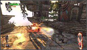 Jeżeli magazynowałeś mroczny kryształ, to wilkołaków najprościej możesz się pozbyć właśnie z jego użyciem, a więc poprzez wybranie go i przytrzymanie przycisku B #1 - Etap 1 - The Three Towers (4) | Rozdział 3 | Solucja Castlevania Lords of Shadow - Castlevania: Lords of Shadow - poradnik do gry