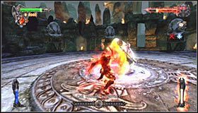 Jeśli chodzi o zadawanie bossowi obrażeń, musisz przede wszystkim polegać na wyprowadzaniu szybkich i jednocześnie silnych ataków #1, gdyż wolniejsze uderzenia mają dużą szansę na niepowodzenie - Etap 2 - The Dark Lord of the Lycans (1) | Rozdział 3 | Castlevania - Castlevania: Lords of Shadow - poradnik do gry