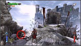 Po kilku chwilach dotrzesz do miejsca, w którym znajduje się nowa fontanna energii magicznej #1 i warto z niej oczywiście skorzystać - Etap 1 - Mountain Fortress (1) | Rozdział 4 | Solucja Castlevania - Castlevania: Lords of Shadow - poradnik do gry