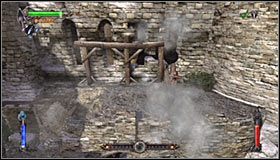 Walcz tak długo aż uderzenia ogra doprowadzą do zawalenia się lewej części półki - Etap 1 - Mountain Fortress (2) | Rozdział 4 | Solucja Castlevania - Castlevania: Lords of Shadow - poradnik do gry