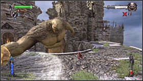 Po lewej stronie znajduje się fontanna #1, choć skorzystanie z niej może okazać się dość ryzykowne - Etap 1 - Mountain Fortress (2) | Rozdział 4 | Solucja Castlevania - Castlevania: Lords of Shadow - poradnik do gry