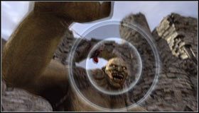 Szybko użyj teraz haka w celu złapania świecącej się pięści ogra #1 - Etap 1 - Mountain Fortress (2) | Rozdział 4 | Solucja Castlevania - Castlevania: Lords of Shadow - poradnik do gry