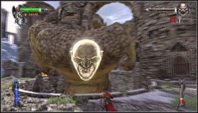Ogr będzie teraz próbował Cię zlokalizować po węchu i słuchu - Etap 1 - Mountain Fortress (2) | Rozdział 4 | Solucja Castlevania - Castlevania: Lords of Shadow - poradnik do gry