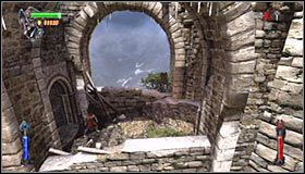 Przytrzymaj jednocześnie lewy trigger oraz X w celu popchnięcia statuy z użyciem mrocznej rękawicy #1 - Etap 1 - Mountain Fortress (3) | Rozdział 4 | Solucja Castlevania - Castlevania: Lords of Shadow - poradnik do gry
