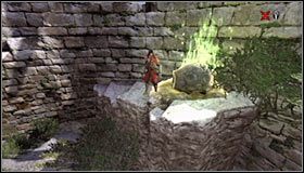 Po dotarciu do nowej lokacji zbadaj ciało poległego kolegi, a odnajdziesz Light Magic Gem (Klejnot magii życia) #1 - Etap 1 - Mountain Fortress (3) | Rozdział 4 | Solucja Castlevania - Castlevania: Lords of Shadow - poradnik do gry