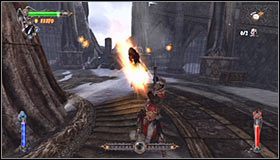 Staraj się walczyć na dystans, gdyż w bezpośredniej walce możesz zostać łatwiej trafiony mieczem, a nawet porażony prądem #1 - Etap 2 - The Crow Witch (1) | Rozdział 4 | Solucja Castlevania Lords of Shadow - Castlevania: Lords of Shadow - poradnik do gry