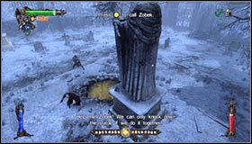 Po zlikwidowaniu pierwszej fali potworów warto szybko zabrać się do działania, gdyż w przeciwnym wypadku po kilkudziesięciu sekundach z dziury zaczęłyby wychodzić kolejne potwory - Etap 2 - Wygol Village (1) | Rozdział 5 | Solucja Castlevania Lords of Shadow - Castlevania: Lords of Shadow - poradnik do gry