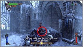 Do zablokowania pozostała jeszcze tylko jedna dziura w górnej części cmentarza i najprawdopodobniej będziesz tu musiał wszystkie czynności wykonać w dwóch turach - Etap 2 - Wygol Village (2) | Rozdział 5 | Solucja Castlevania Lords of Shadow - Castlevania: Lords of Shadow - poradnik do gry