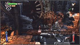 Skorzystaj z mechanizmu, obracając go do momentu, gdy w tle pojawi się drewniana platforma - Etap 3 - Abbey Catacombs (2) | Rozdział 5 | Solucja Castlevania Lords of Shadow - Castlevania: Lords of Shadow - poradnik do gry