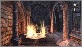 Zacznij od dokładnego zbadania okolicy, gdyż odnajdziesz tu dwa sekrety - Etap 3 - Abbey Catacombs (3) | Rozdział 5 | Solucja Castlevania Lords of Shadow - Castlevania: Lords of Shadow - poradnik do gry