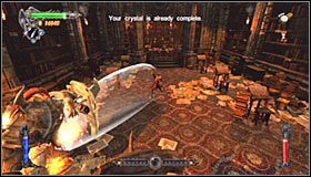 Podobnie jak w przypadku walk z innymi wytrzymałymi przeciwnikami, warto wybrać sobie jedną z dwóch ożywionych zbroi i atakować ją do skutku #1 - Etap 4 - Abbey Library (1) | Rozdział 5 | Solucja Castlevania Lords of Shadow - Castlevania: Lords of Shadow - poradnik do gry
