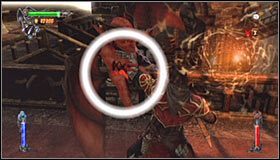 Musisz się tu pilnować, gdyż po skorzystaniu ze schodów zostaniesz zaatakowany przez niewielką grupkę gremlinów #1 - Etap 4 - Abbey Library (2) | Rozdział 5 | Solucja Castlevania Lords of Shadow - Castlevania: Lords of Shadow - poradnik do gry