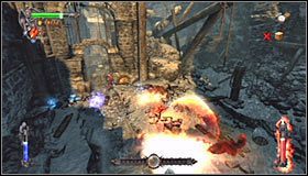 Musisz teraz rytmicznie wciskać wskazany przez grę przycisk na padzie #1, dzięki czemu uda Ci się doprowadzić do opuszczenia zwodzonego mostu - Etap 5 - Abbey Tower (1) | Rozdział 5 | Solucja Castlevania Lords of Shadow - Castlevania: Lords of Shadow - poradnik do gry