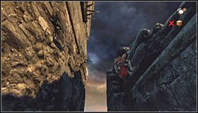 Po dotarciu do końcowej części krawędzi zaczekaj aż bohater odchyli się za siebie #1 i wciśnij przycisk skoku - Etap 5 - Abbey Tower (2) | Rozdział 5 | Solucja Castlevania Lords of Shadow - Castlevania: Lords of Shadow - poradnik do gry