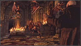 Obejrzysz teraz ciekawą scenkę przerywnikową, w trakcie której odbierzesz mnichowi artefakt znajdujący się w wieży #1 - Etap 5 - Abbey Tower (2) | Rozdział 5 | Solucja Castlevania Lords of Shadow - Castlevania: Lords of Shadow - poradnik do gry