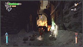 Zacznij od skorzystania ze znajdującej się po lewej stronie fontanny magii #1, regenerując ponad limit oba paski energii magicznej - Etap 6 - Brauner | Rozdział 5 | Solucja Castlevania Lords of Shadow - Castlevania: Lords of Shadow - poradnik do gry