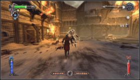 Podobnie jak w przypadku pierwszej fazy pojedynku, musisz przyczynić się do upadku bossa #1 i jego podświetlenia przez grę #2 - Etap 6 - Brauner | Rozdział 5 | Solucja Castlevania Lords of Shadow - Castlevania: Lords of Shadow - poradnik do gry