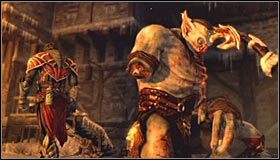 To jeszcze nie koniec, bo dodatkowo zmuszony zostaniesz do rytmicznego wciskania wyznaczonego przycisku na padzie #1 - Etap 6 - Brauner | Rozdział 5 | Solucja Castlevania Lords of Shadow - Castlevania: Lords of Shadow - poradnik do gry