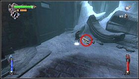 Po przebiciu się przez ścianę odszukaj ciało, przy którym znajduje się Life Gem (Klejnot życia) #1 - Etap 1 - Castle Courtyard (2) | Rozdział 6 | Solucja Castlevania Lords of Shadow - Castlevania: Lords of Shadow - poradnik do gry