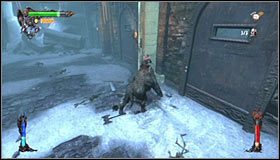 Po zlikwidowaniu wszystkich szkieletów nie zapomnij o skorzystaniu z fontanny (nie musisz schodzić z Warga) #1 - Etap 1 - Castle Courtyard (2) | Rozdział 6 | Solucja Castlevania Lords of Shadow - Castlevania: Lords of Shadow - poradnik do gry