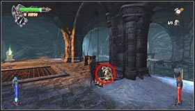 W trakcie przechodzenia po belce musisz oczywiście zachowywać dużą ostrożność i w razie chwilowej utraty równowagi przytrzymywać prawy trigger #1 - Etap 1 - Castle Courtyard (2) | Rozdział 6 | Solucja Castlevania Lords of Shadow - Castlevania: Lords of Shadow - poradnik do gry