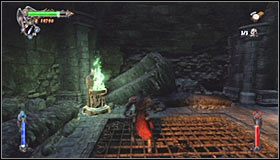 Możesz jeszcze bardziej skierować się w stronę dolnej części ekranu, odnajdując fragment kryształu #1 - Etap 1 - Castle Courtyard (2) | Rozdział 6 | Solucja Castlevania Lords of Shadow - Castlevania: Lords of Shadow - poradnik do gry