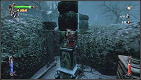 Udaj się do popchniętego słupa, zlokalizuj jego interaktywne krawędzi i przystąp do wspinaczki #1 - Etap 2 - Maze Gardens (1) | Rozdział 6 | Solucja Castlevania Lords of Shadow - Castlevania: Lords of Shadow - poradnik do gry