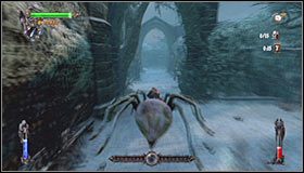 Zbliż się do krawędzi i wciśnij przycisk Y, dzięki czemu pająk automatycznie utworzy w tym miejscu most #1 - Etap 2 - Maze Gardens (2) | Rozdział 6 | Solucja Castlevania Lords of Shadow - Castlevania: Lords of Shadow - poradnik do gry