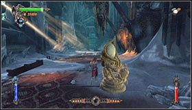 Walki zakończą się w momencie odsłonięcia środkowej okiennicy, albowiem oświetli ona dziurę, z której wychodziły do tej pory wampiry #1 - Etap 3 - Castle Hall (1) | Rozdział 6 | Solucja Castlevania Lords of Shadow - Castlevania: Lords of Shadow - poradnik do gry