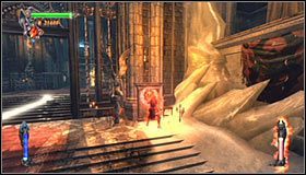 Skupmy się teraz na rozwiązaniu tutejszej zagadki, która polega na wchodzeniu w interakcje z kolejnymi runami - Etap 3 - Castle Hall (2) | Rozdział 6 | Solucja Castlevania Lords of Shadow - Castlevania: Lords of Shadow - poradnik do gry