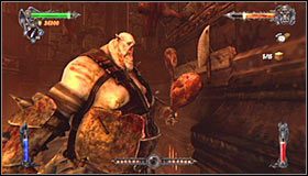 Jako że boss jest bardzo powolny, zadawanie mu nawet silniejszych ciosów wspomaganych magią cienia nie powinno stanowić dla Ciebie większego problemu #1 - Etap 4 - Refectory (1) | Rozdział 6 | Solucja Castlevania Lords of Shadow - Castlevania: Lords of Shadow - poradnik do gry