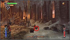 Jeżeli masz problem z pokonaniem tutejszych przeciwników, to możesz rozważyć skorzystanie z mrocznego kryształu #1 - Etap 4 - Refectory (2) | Rozdział 6 | Solucja Castlevania Lords of Shadow - Castlevania: Lords of Shadow - poradnik do gry