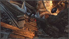 Teraz będziesz musiał przemieszczać się po drewnianej belce w prawo #1 - Etap 4 - Refectory (2) | Rozdział 6 | Solucja Castlevania Lords of Shadow - Castlevania: Lords of Shadow - poradnik do gry