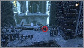 Docelowo musisz dotrzeć do miejsca, w którym będziesz się mógł wspiąć na wyższą półkę #1 - Etap 1 - Balcony (1) | Rozdział 7 | Solucja Castlevania Lords of Shadow - Castlevania: Lords of Shadow - poradnik do gry