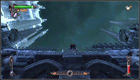 Po zakończonych walkach zbadaj lewą ścianę, a powinieneś odnaleźć interaktywne krawędzi, gdzie będziesz mógł przystąpić do wspinaczki #1 - Etap 1 - Balcony (1) | Rozdział 7 | Solucja Castlevania Lords of Shadow - Castlevania: Lords of Shadow - poradnik do gry