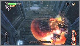 Przesuwaj się tu w lewo, a po dotarciu do głównej ściany #1 opuszczaj po krawędziach na sam dół - Etap 1 - Balcony (2) | Rozdział 7 | Solucja Castlevania Lords of Shadow - Castlevania: Lords of Shadow - poradnik do gry