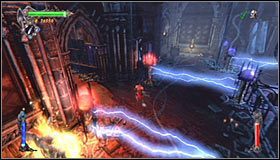 Wykonaj teraz kilka kroków do przodu, ustawiając się w niedostępnym jeszcze przed chwilą miejscu #1 - Etap 2 - Electric Laboratory (1) | Rozdział 7 | Solucja Castlevania - Castlevania: Lords of Shadow - poradnik do gry