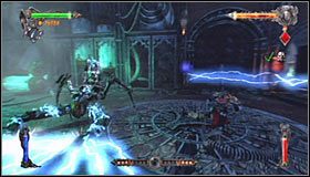 Mechaniczny potwór ma dwa zasadnicze rodzaje ataków - Etap 2 - Electric Laboratory (2) | Rozdział 7 | Solucja Castlevania - Castlevania: Lords of Shadow - poradnik do gry