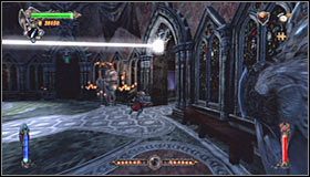 Ponownie skorzystaj z dźwigni i tym razem doprowadź do wysunięcia czerwonej soczewki, doprowadzając tym samym do sytuacji, w której jednocześnie wysunięte będą wszystkie trzy takie obiekty (czerwony, zielony i niebieski) #1 - Etap 3 - Chromatic Observatory (2) | Rozdział 7 | Solucja Castlevania - Castlevania: Lords of Shadow - poradnik do gry