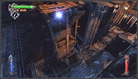 Przedostań się na wyżej położoną półkę i skręć w lewo #1, przechodząc po drewnianych deskach - Etap 3 - Chromatic Observatory (2) | Rozdział 7 | Solucja Castlevania - Castlevania: Lords of Shadow - poradnik do gry