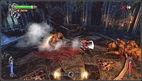 Po zaliczeniu obu scenek będziesz musiał dodatkowo przystąpić do rytmicznego wciskania wyznaczonego przycisku na padzie #1, co pozwoli Ci na dobre pozbyć się potwora - Etap 3 - Chromatic Observatory (3) | Rozdział 7 | Solucja Castlevania - Castlevania: Lords of Shadow - poradnik do gry