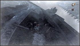 Po dotarciu na górę przesuń się w prawo w celu uaktywnienia przez grę drugiego interaktywnego zaczepu #1 - Etap 1 - Outer Wall (1) | Rozdział 8 | Solucja Castlevania Lords of Shadow - Castlevania: Lords of Shadow - poradnik do gry