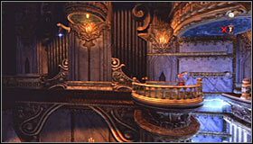 Musisz zaczekać aż nad Tobą znikną wyładowania i DOPIERO WTEDY szybko przedostać się na samą górę (nie tylko o dwa poziomy wyżej - Etap 2 - The Clockwork Tower (2) | Rozdział 8 | Solucja Castlevania - Castlevania: Lords of Shadow - poradnik do gry