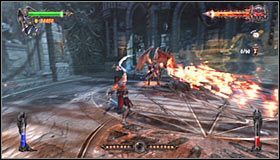 Bossa atakuj przede wszystkim wtedy gdy spudłuje z wyprowadzeniem ataku #1 lub gdy będzie rzucał w Ciebie ostrzami #2 - Etap 3 - Olrox (1) | Rozdział 8 | Solucja Castlevania Lords of Shadow - Castlevania: Lords of Shadow - poradnik do gry