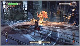 Po tym jak udało Ci się bossa odciągnąć od przetrzymywanej ofiary KONIECZNIE się nią zajmij, wyprowadzając serię ciosów #1 - Etap 3 - Olrox (1) | Rozdział 8 | Solucja Castlevania Lords of Shadow - Castlevania: Lords of Shadow - poradnik do gry