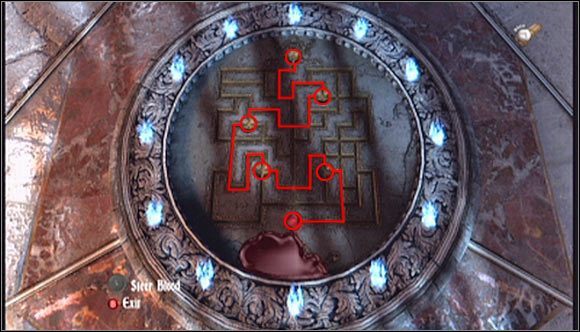 Założeniem tej zagadki jest przetoczenie krwi pokonanego Olroxa przez labirynt - Etap 3 - Olrox (2) | Rozdział 8 | Solucja Castlevania Lords of Shadow - Castlevania: Lords of Shadow - poradnik do gry