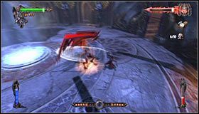 Dużym ułatwieniem tej fazy walk jest to, że boss będzie walczył w pojedynkę (nawet jeżeli nie zabiłeś w poprzedniej fazie wszystkich jego pomocników) - Etap 4 - The Throne Room (2) | Rozdział 8 | Solucja Castlevania Lords of Shadow - Castlevania: Lords of Shadow - poradnik do gry