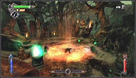 Podstawowym utrudnieniem tej bitwy jest to, że bardzo łatwo możesz być łapany przez stwory przebywające w ziemi #1 - Etap 1 - Bones Forest (1) | Rozdział 9 | Solucja Castlevania Lords of Shadow - Castlevania: Lords of Shadow - poradnik do gry